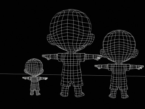 ChibiManiac1Pack1 3D मॉडल