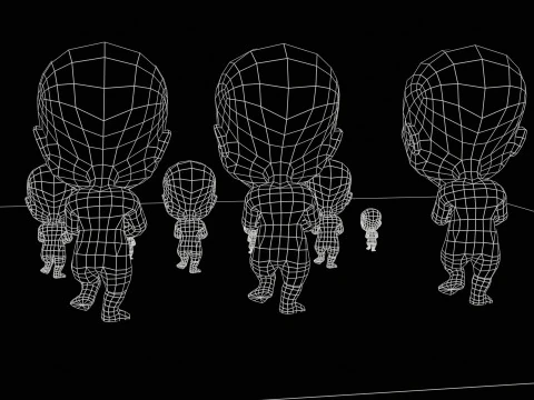 ChibiManiac4Pack1 3D Model