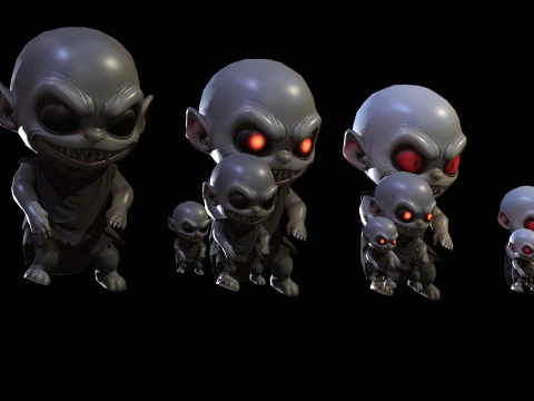 ChibiManiac5Pack1 Modelo 3D