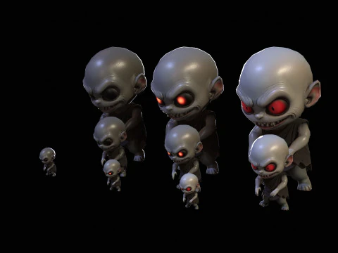 ChibiManiac5Pack1 Modelo 3D