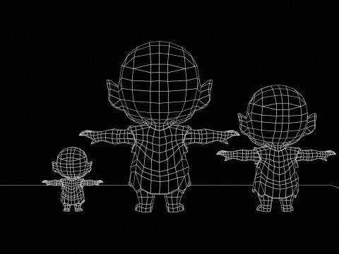 ChibiManiac5Pack1 Modèle 3D