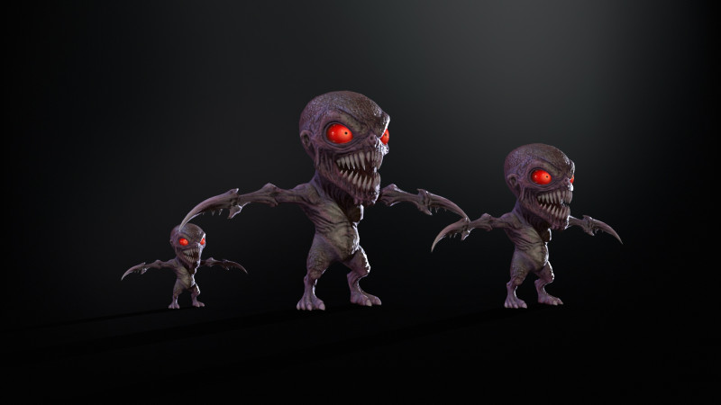 Minimonster1Pack1 3D Model .c4d .max .obj .3ds .fbx .stl .blend 