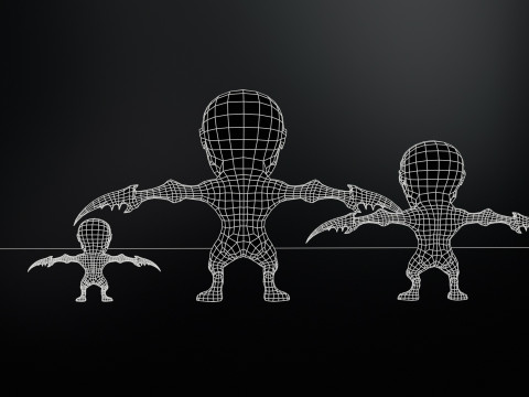 Minimonster1Pack1 3D Model