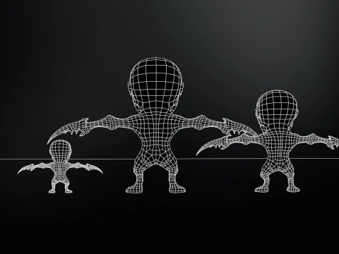 Minimonster1Pack1 3D Model