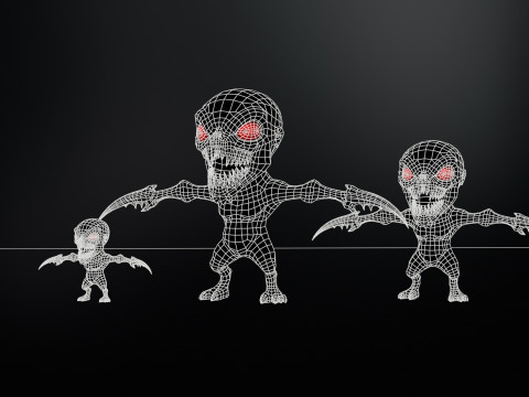 Minimonster1Pack1 3D Model