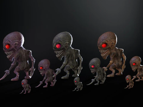 Minimonster1Pack1 3D Model