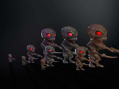 Minimonster1Pack1 3D Model