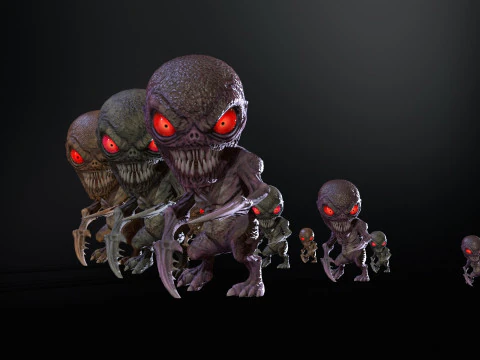 Minimonster1Pack1 3D Model