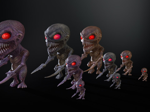 Minimonster1Pack1 3D Model
