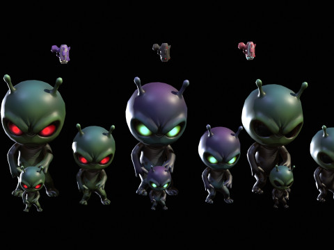 ChibiManiac7Pack1 3D Model