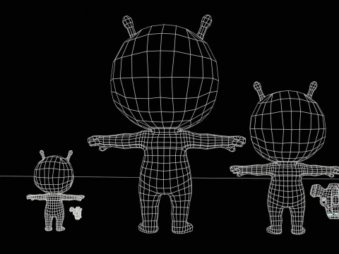 ChibiManiac7Pack1 Modello 3D