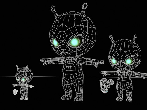 ChibiManiac7Pack1 3D Model