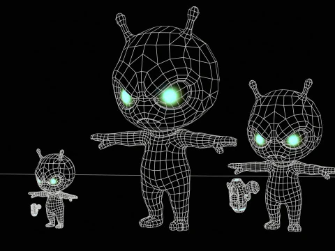 ChibiManiac7Pack1 Modello 3D