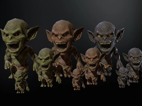MiniMonster4Pack1 3D Model