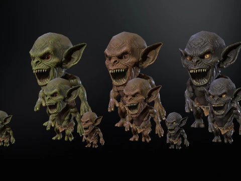 MiniMonster4Pack1 3D Model