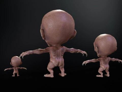 迷你怪物7包1 3D 模型