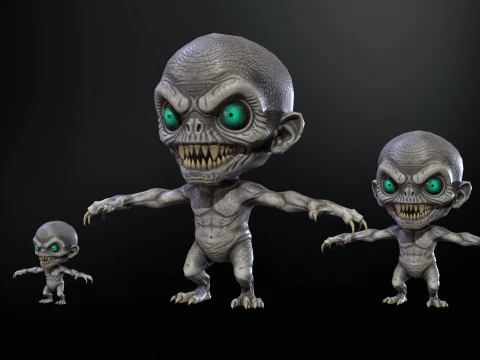 迷你怪物7包1 3D 模型