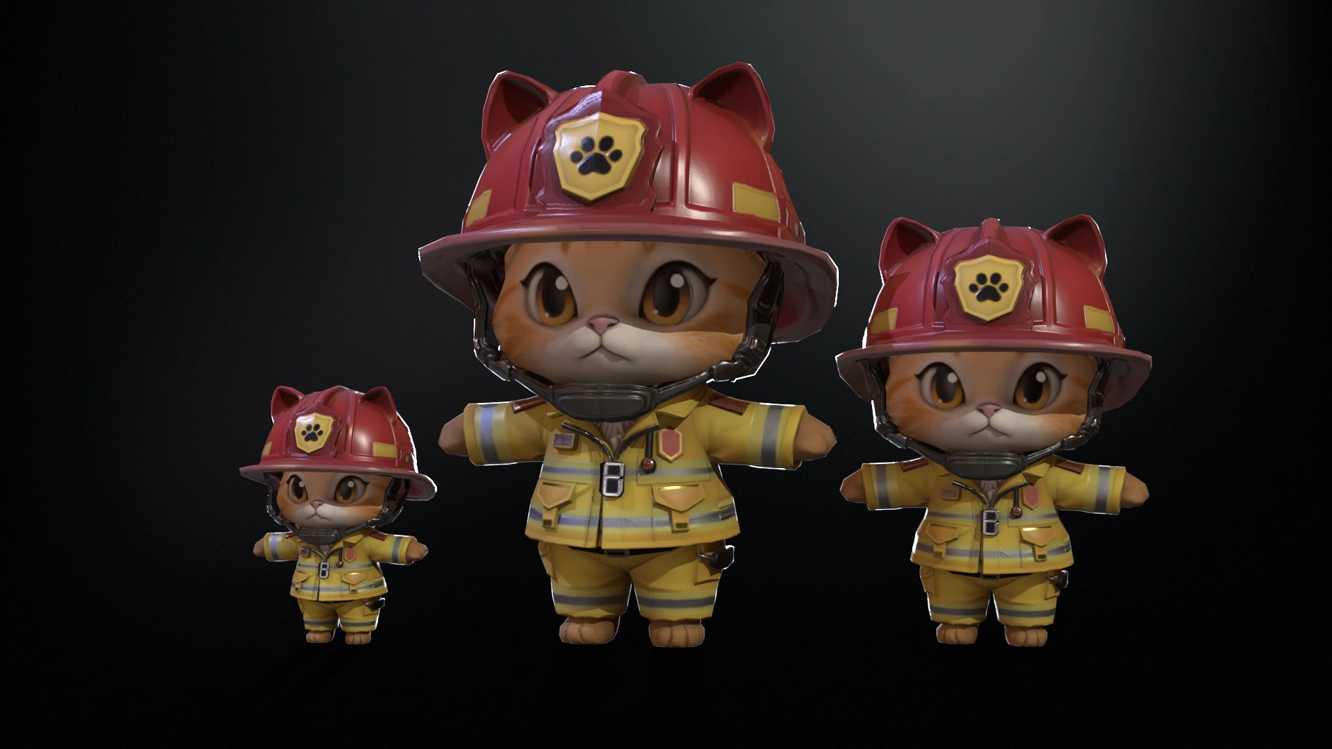 Cats8Pack2 3D Model .c4d .max .obj .3ds .fbx .stl .blend 