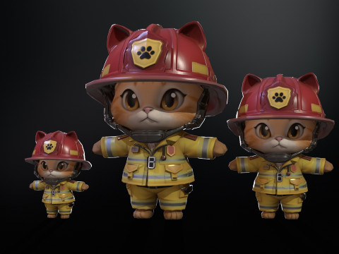 猫8パック2 3Dモデル