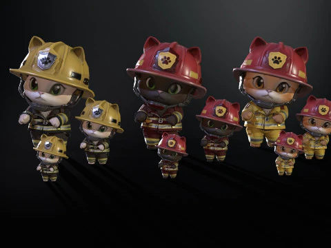 Cats8Pack2 3D Model