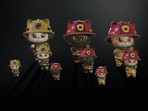 Cats8Pack2 3D Model