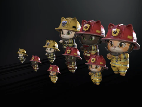 Cats8Pack2 3D Model