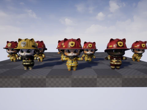 Cats8Pack2 3D Model
