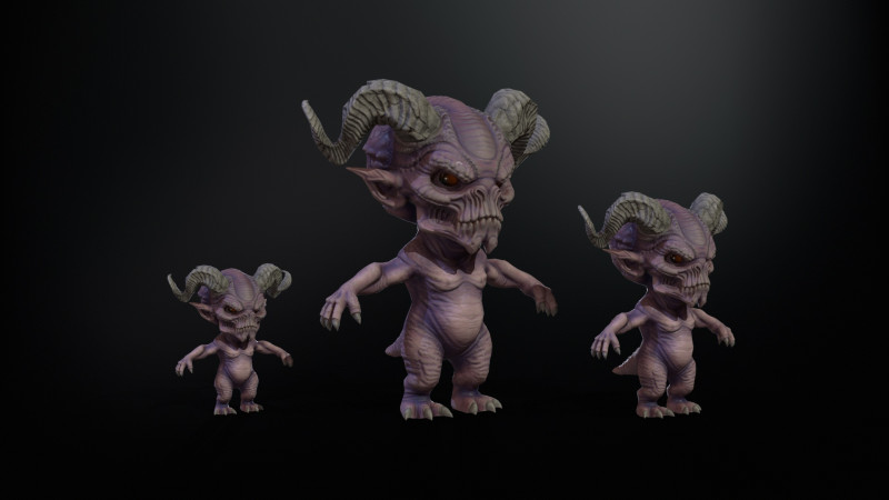 MiniMonster8Pack1 3D Model .c4d .max .obj .3ds .fbx .stl .blend 
