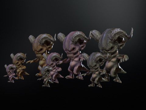 MiniMonster8Pack1 3D Model