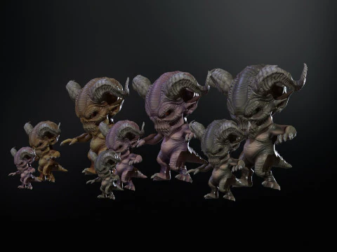 MiniMonster8Pack1 3D Model
