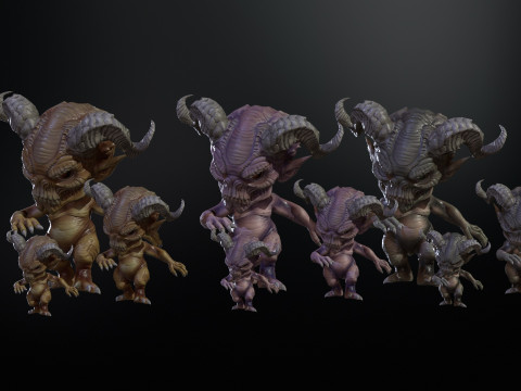 MiniMonster8Pack1 3D Model
