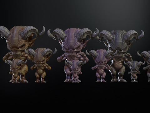 MiniMonster8Pack1 3D Model