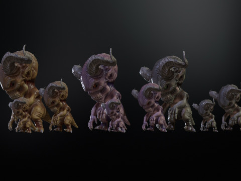 MiniMonster8Pack1 3D Model