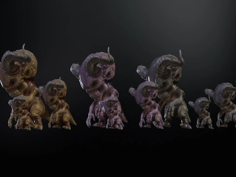 MiniMonster8Pack1 3D Model