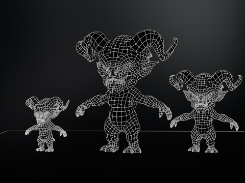 MiniMonster8Pack1 3D Model