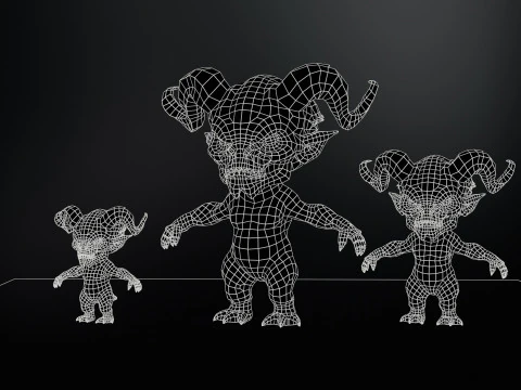 MiniMonster8Pack1 3D Model