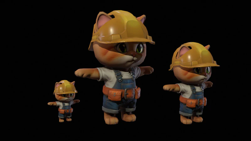 Gatos5Pack2 Modelo 3D .c4d .max .obj .3ds .fbx .stl .blend