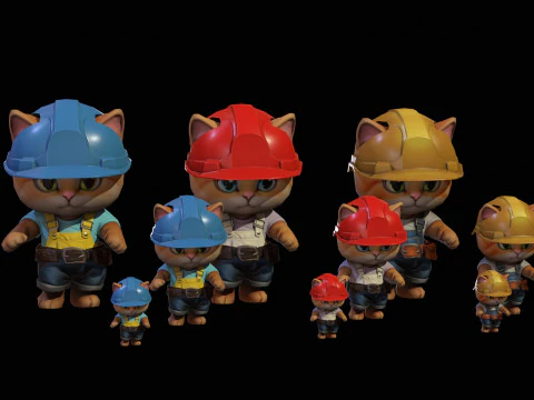 Gatos5Pack2 Modelo 3D