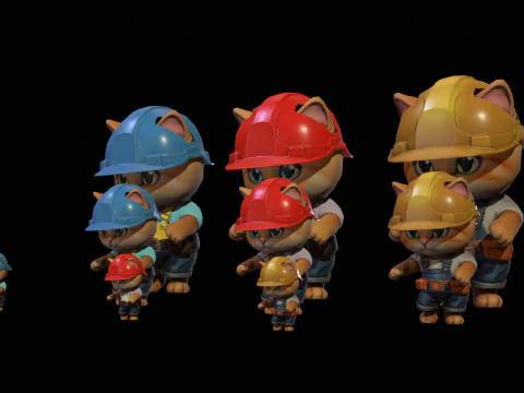 Gatos5Pack2 Modelo 3D