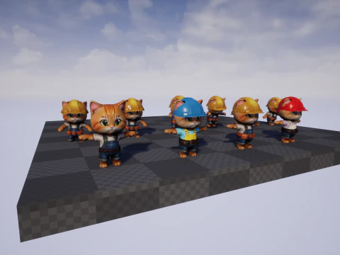 Gatos5Pack2 Modelo 3D