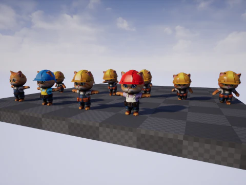 Gatos5Pack2 Modelo 3D