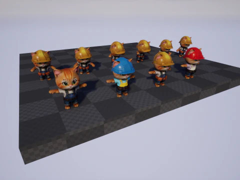 Gatos5Pack2 Modelo 3D