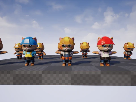 Gatos5Pack2 Modelo 3D