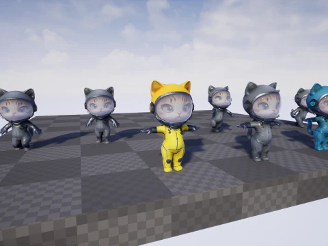 Cats6Pack2 3D मॉडल