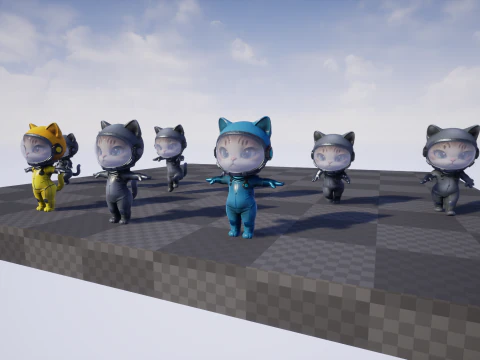 Cats6Pack2 3D मॉडल