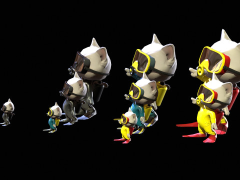 कैट7पैक2 3D मॉडल