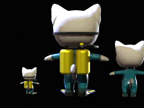 キャット7パック2 3Dモデル