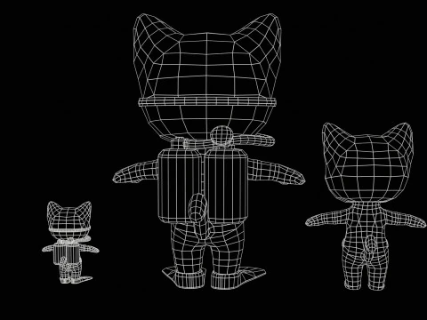 キャット7パック2 3Dモデル