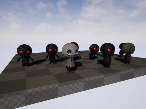 ChibiManiac8Pack1 Model 3D