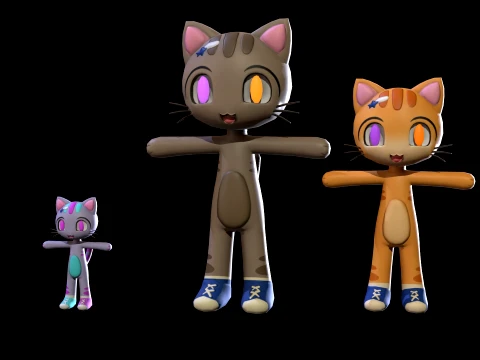 Sweet Cat Character 3D Model